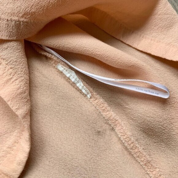 Mink Pink Tank Top Blouse Cropped Mock Neck Crepe Half Zip Pink Size Medium - Picture 9 of 14